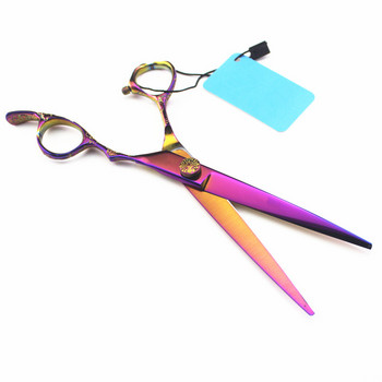 професионална японска стомана 440c 7 инча лилаво слива ножици за подстригване бръснар makas ножици за подстригване фризьорски ножици