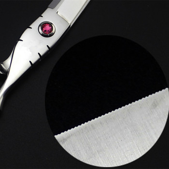 Нови професионални японска стомана 440c 5,5 и 6 инча Лазерни телени ножици за коса Sawtooth Режещи ножици Бръснарски фризьорски ножици