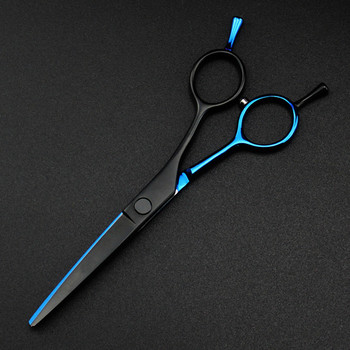професионална япония 440c 5.5 \'\' Двуопашна синя и черна ножица за подстригване фризьорски ножици за подстригване фризьорски ножици