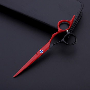 професионална япония 6cr 6 \'\' червени и черни ножици за подстригване бръснар makas ножици за подстригване изтъняващи ножици фризьорски ножици