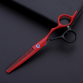професионална япония 6cr 6 \'\' червени и черни ножици за подстригване бръснар makas ножици за подстригване изтъняващи ножици фризьорски ножици