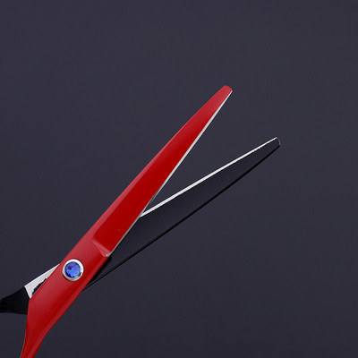 Japonia profesională 6cr 6 '' roșu și negru foarfece de tuns frizer makas foarfece de subțiere foarfece de coafură