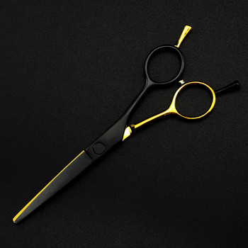 професионална япония 440c 5.5\'\' Двустранна златна и черна ножица за подстригване фризьорски фризьорски фризьорски ножици фризьорски ножици