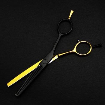 професионална япония 440c 5.5\'\' Двустранна златна и черна ножица за подстригване фризьорски фризьорски фризьорски ножици фризьорски ножици