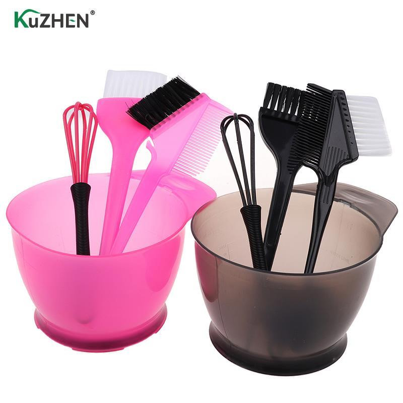 Σετ μπολ βουρτσών βαφής μαλλιών με σκουφάκια αυτιών Dye Mixer Hair Tint Dying Coloring Mixer Hairstyle κομμωτικής αξεσουάρ styling