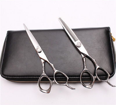 5,5" 16 cm JP 440C logotip za graviranje Srebrne frizerske škare Škare za stanjivanje Škare za rezanje Profesionalne škare za kosu C9001