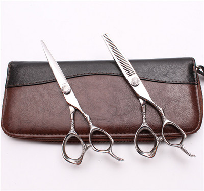 5,5" 16 cm JP 440C logotip za graviranje Srebrne frizerske škare Škare za stanjivanje Škare za rezanje Profesionalne škare za kosu C9001