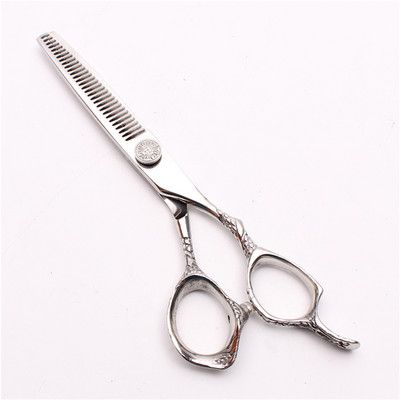 5,5" 16 cm JP 440C logotip za graviranje Srebrne frizerske škare Škare za stanjivanje Škare za rezanje Profesionalne škare za kosu C9001