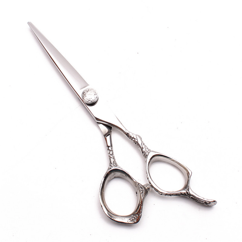 5,5" 16 cm JP 440C logotip za graviranje Srebrne frizerske škare Škare za stanjivanje Škare za rezanje Profesionalne škare za kosu C9001