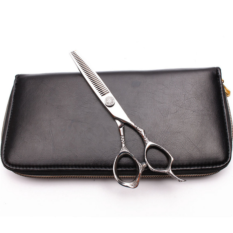 5,5" 16 cm JP 440C logotip za graviranje Srebrne frizerske škare Škare za stanjivanje Škare za rezanje Profesionalne škare za kosu C9001