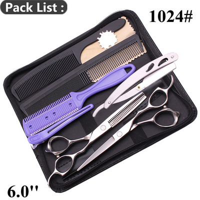 Hiar škare/škare za rezanje Profesionalne 6.0" Customize Logo Japanski čelik Visokokvalitetne brijačke škare za stanjivanje Salon 1024#