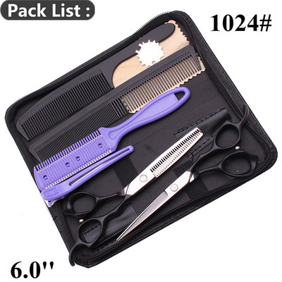 Hiar škare/škare za rezanje Profesionalne 6.0" Customize Logo Japanski čelik Visokokvalitetne brijačke škare za stanjivanje Salon 1024#