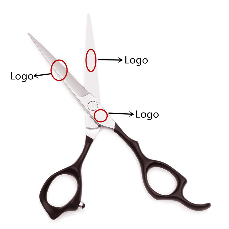 Hiar škare/škare za rezanje Profesionalne 6.0" Customize Logo Japanski čelik Visokokvalitetne brijačke škare za stanjivanje Salon 1024#