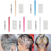 5 spalvos 1vnt saloninis graviruotas rašiklis su 10vnt peiliukais Profesionalios kirpimo priemonės Plaukų formavimo Antakiai Skutimosi Plaukų formavimo Priedas