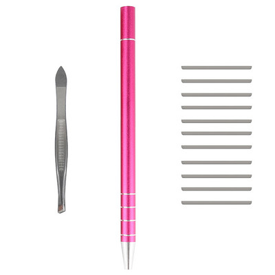 5 spalvos 1vnt saloninis graviruotas rašiklis su 10vnt peiliukais Profesionalios kirpimo priemonės Plaukų formavimo Antakiai Skutimosi Plaukų formavimo Priedas