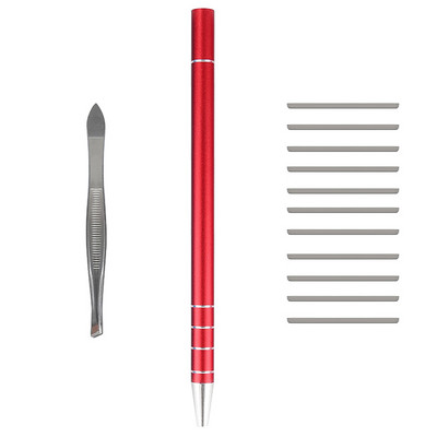 5 spalvos 1vnt saloninis graviruotas rašiklis su 10vnt peiliukais Profesionalios kirpimo priemonės Plaukų formavimo Antakiai Skutimosi Plaukų formavimo Priedas