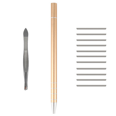 5 spalvos 1vnt saloninis graviruotas rašiklis su 10vnt peiliukais Profesionalios kirpimo priemonės Plaukų formavimo Antakiai Skutimosi Plaukų formavimo Priedas