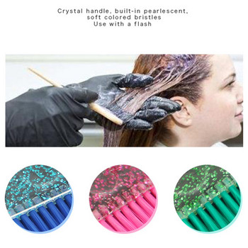 Βούρτσα μαλλιών Soft Fiber Glitter Tint Dye Hairdressing Pro Salon Tools Bleach Comb Salon Accessories for Hair Coloring brush