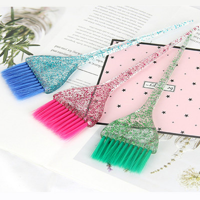 Soft Fiber Glitter Tint Dye Plaukų šepetys Hairdressing Pro Salon Tools Bleach Comb Salon Priedai plaukų dažymo šepetėliui