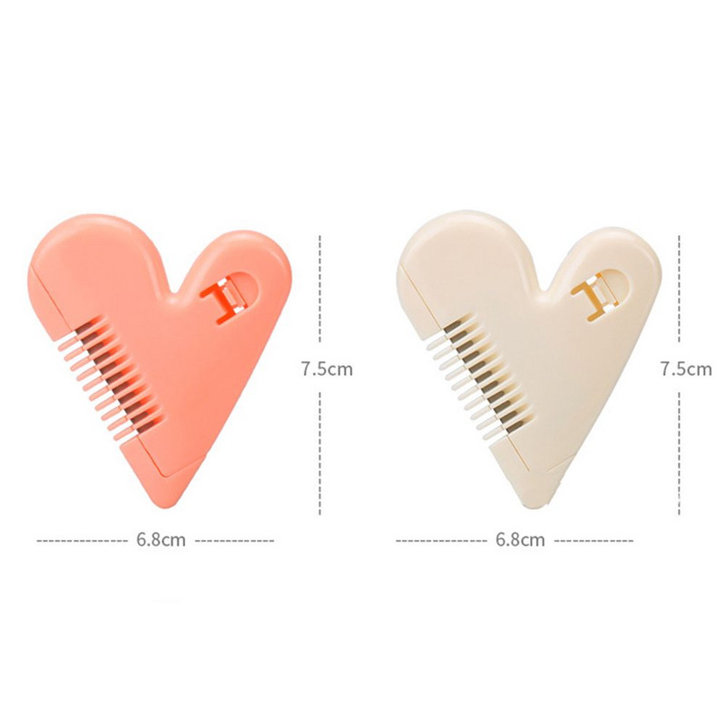 Szív alakú hajvágó hajvágó fésű otthoni mini sminkeszközök a frufru elvékonyodásához Szőreltávolító Szépség hajvágás Kiegészítők