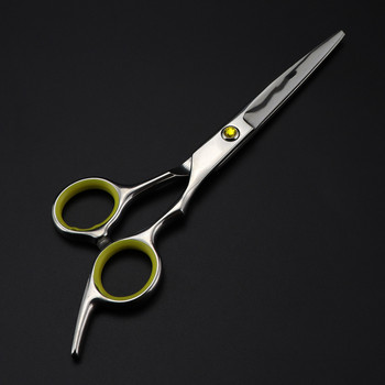 Customzie лого jp 440c стомана 6 инча Жълт скъпоценен камък ножици за рязане бръснарски инструменти фризьорски ножици фризьорски ножици