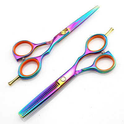 професионална япония 440c 5.5 `` дъга ножици за коса фризьорски makas ножици ножици за подстригване фризьорски ножици
