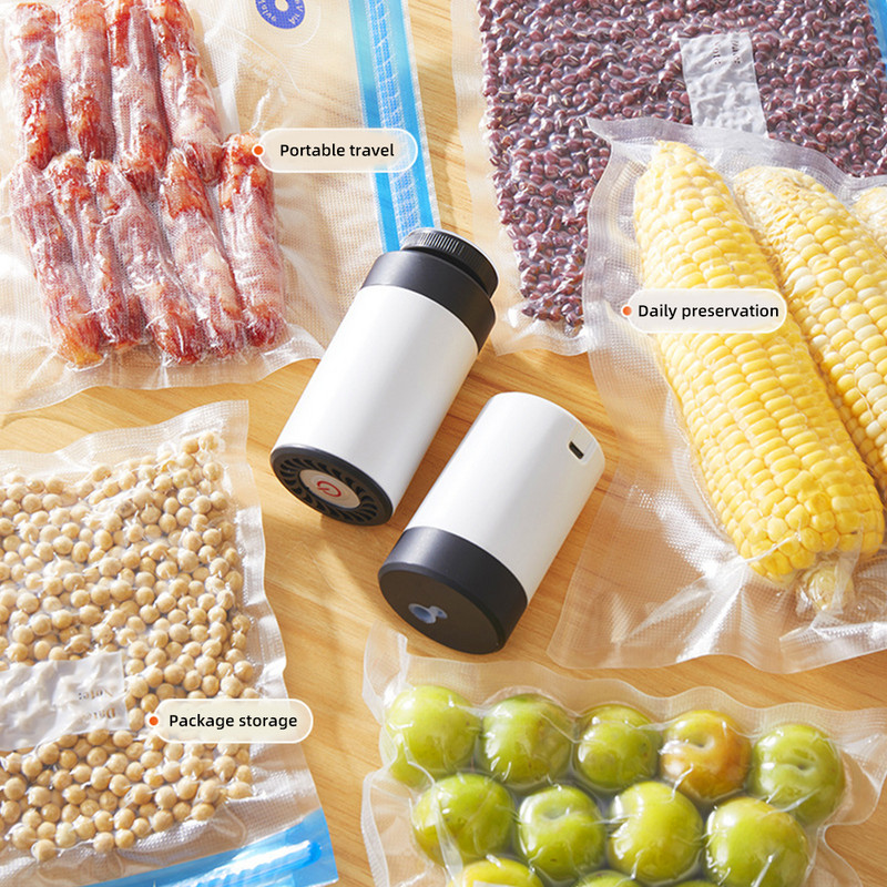 Rankinis dulkių siurblys Vakuuminis maišelis Mini įkraunamas vakuuminis aparatas Buitinis šviežias vakuuminis siurblys virtuvės maisto saugojimas