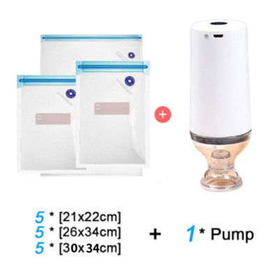 Pārnēsājams pārtikas vakuuma blīvētājs elektriskais vakuumsūkņu komplekts Sous Vide maisiņiem Pārtikas konservēšanai Atkārtoti lietojami vakuuma pārtikas uzglabāšanas maisiņi