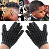 Afro Braid Styling Tool Fodrászkefe Göndör haj Hordozható Coil Home Wave Rugalmas Szivacs Kesztyű Ápoló Raszta Varázslatos