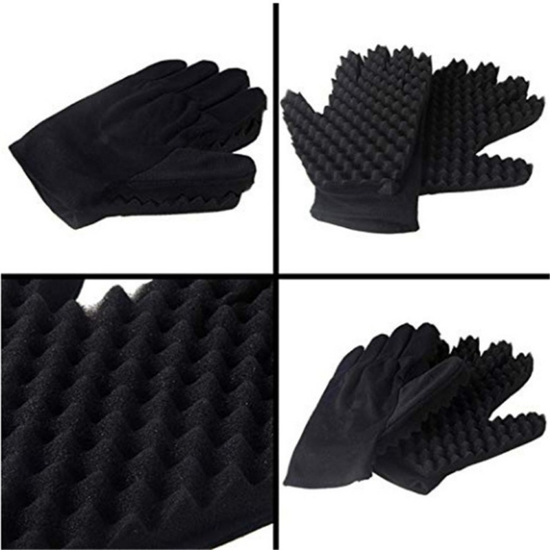 Afro Braid Styling Tool Fodrászkefe Göndör haj Hordozható Coil Home Wave Rugalmas Szivacs Kesztyű Ápoló Raszta Varázslatos