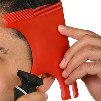 Инструмент за подстригване Шаблон с много извивки на линията на косата Шаблон за мъже Бръснарски консумативи Линийка за фризьорски стил, съвместима с машинка за подстригване