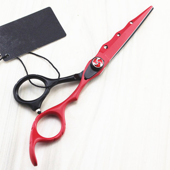 професионална япония 440c стомана 6 \'\' червени ножици за подстригване бръснар makas ножици за подстригване изтъняващи ножици фризьорски ножици
