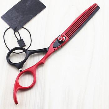 професионална япония 440c стомана 6 \'\' червени ножици за подстригване бръснар makas ножици за подстригване изтъняващи ножици фризьорски ножици