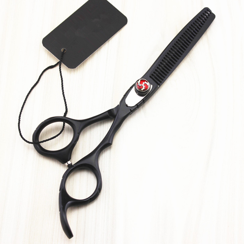 professzionális japán 440c 6'' fekete haj olló vágás fodrász makas olló hajvágás ritkító olló fodrász olló