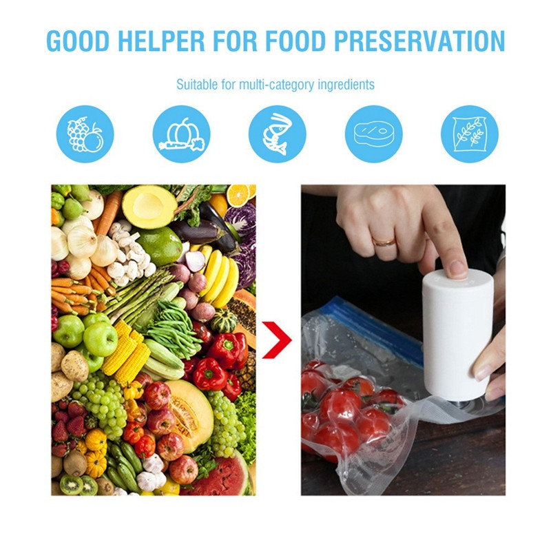 „Big Deal“ belaidis dvigubos paskirties oro siurblys, skirtas maisto oro ištraukimui ir pripūtimui, vakuuminis maišelis, skirtas taupyti maistą