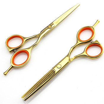 професионална япония 440c 5,5 инча златни ножици за коса фризьорски ножици makas ножици за подстригване фризьорски ножици