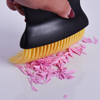 1 бр. Пластмасова четка за почистване на коса 3D меки влакна за коса, шия, четка за прах за лице, фризьорски бръснарски салон Инструменти за подстригване