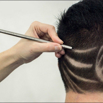 Писалка за скулптуриране на коса + 10 остриета Професионален тример за коса Оформяне на косата Бръснене на вежди Плетена коса