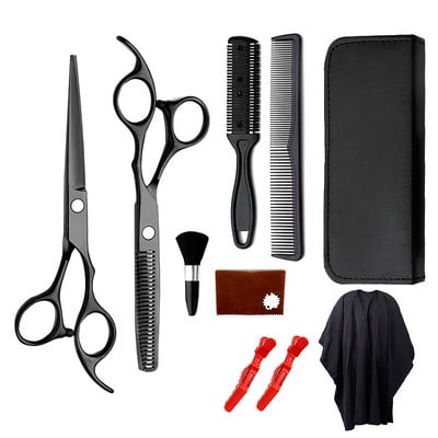 Profesionalios žirklės kirpėjui 6 in Barber Scissors Kit Kirpimo Šukos Viskas Kirpėjams Plaukų kirpimas Žirklės kirpimo kostiumas