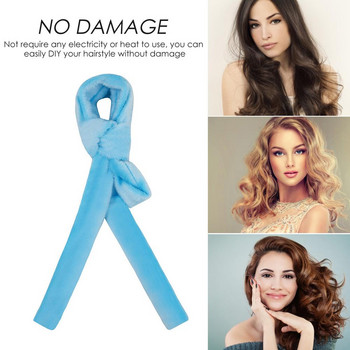 Κύλινδρος μαλλιών Heatless Hair Curler για μακριά μαλλιά Χωρίς θερμότητα Ασφαλές & φιλικό προς τα μαλλιά Μεταξωτή κορδέλα για μπούκλες