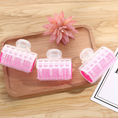 3Pcs/set Lazy Hair Rollers Bangs Roll Uvijači za kosu Plastični samoljepljivi uvijači za kosu Frizerski alati za oblikovanje kose Ružičasta