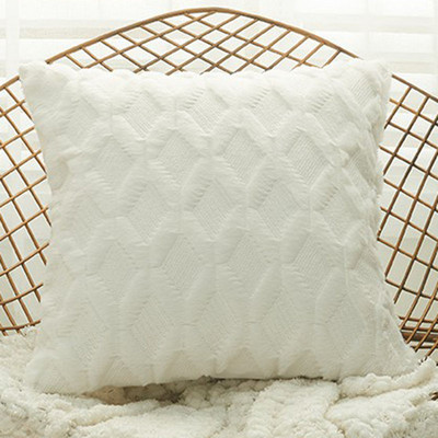 Szőrme Párnahuzat Párnahuzat Nappali dekoráció Kanapé Dekoratív Otthoni plüss párnahuzat 30×50 45×45 Nordic Stripe