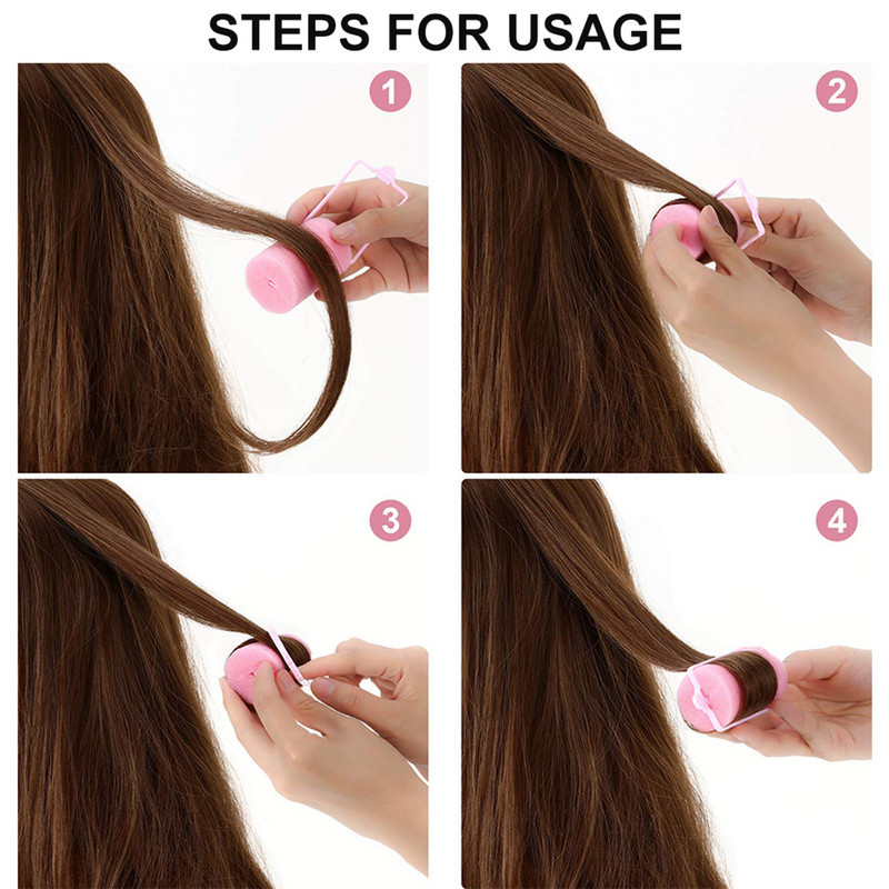 Čarobni spužvasti pjenasti valjci za kosu Uvijači za oblikovanje Mekani spužvasti pjenasti jastučići Valjci za kosu Uvijači DIY kovrče Frizerski alat