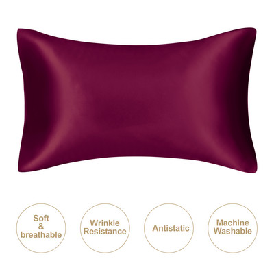 JuwenSilk fată de pernă mătăsoasă fată de pernă mătăsoasă fată de pernă din mătase naturală husă de pernă din mătase dud standard queen k