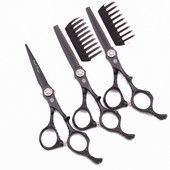 Foarfece profesionale pentru frizer Purple Dragon 6" JP 440C Foarfece pentru tuns păr negru Foarfece pentru subțiere Set Haicut DROPSHIPPING Z9027