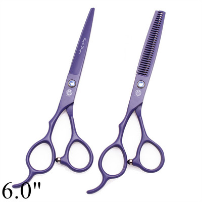 Škare za lijevu kosu Purple Dragon 5.5`` 6" Set škara za šišanje od nehrđajućeg čelika Škare za stanjivanje kose Frizerske škare Z8001