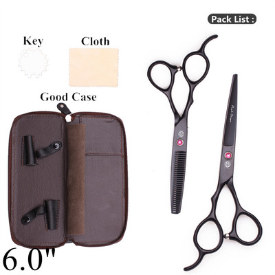 Škare za lijevu kosu Purple Dragon 5.5`` 6" Set škara za šišanje od nehrđajućeg čelika Škare za stanjivanje kose Frizerske škare Z8001