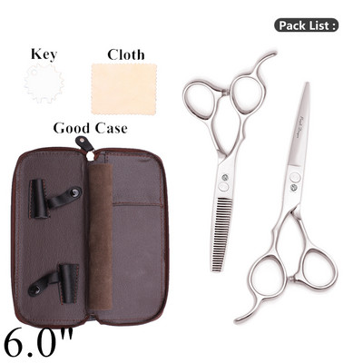 Škare za lijevu kosu Purple Dragon 5.5`` 6" Set škara za šišanje od nehrđajućeg čelika Škare za stanjivanje kose Frizerske škare Z8001