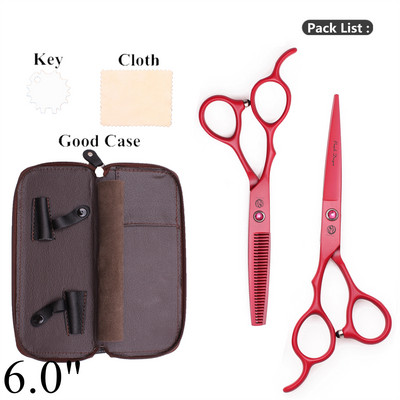 Škare za lijevu kosu Purple Dragon 5.5`` 6" Set škara za šišanje od nehrđajućeg čelika Škare za stanjivanje kose Frizerske škare Z8001