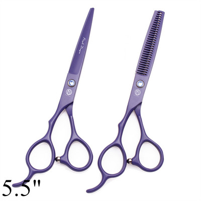 Škare za lijevu kosu Purple Dragon 5.5`` 6" Set škara za šišanje od nehrđajućeg čelika Škare za stanjivanje kose Frizerske škare Z8001